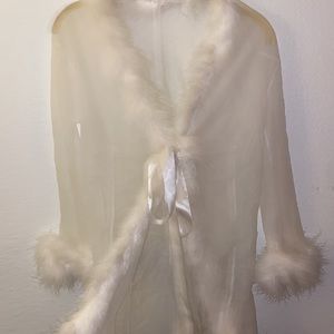 Hustler Hollywood Short White Sheer Robe